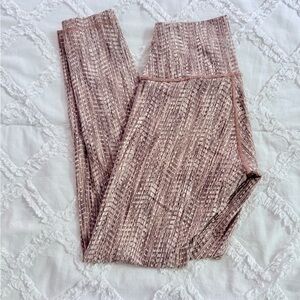 Lululemon Athletica Wunder Under pink patterned 7/8 Leggings